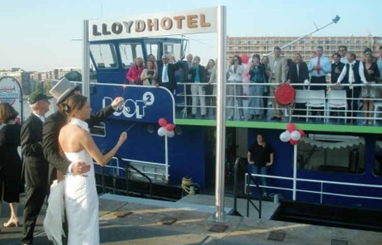 Bruiloft op een boot